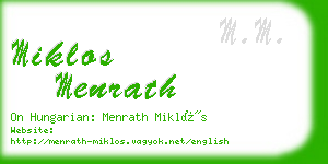 miklos menrath business card